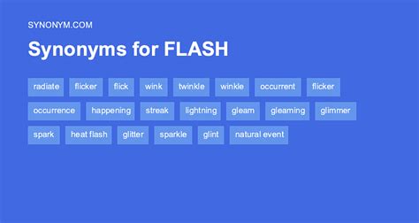 flashed synonym.